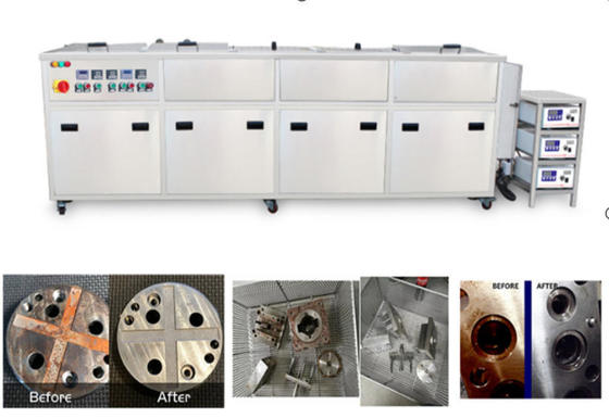 Custom Five-Tank Ultrasonic Cleaner For Rust Removal Precision Parts 77L 135L And 264L Parts Washer Tanks