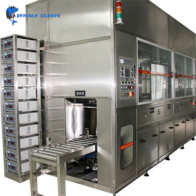 آلة تنظيف بالموجات فوق الصوتية متعددة الخزانات مع غسالة قطع صناعية مخصصة بذراع روبوتية