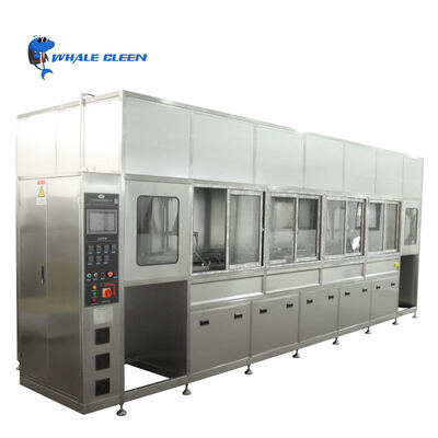 أربعة خزانات 360L الصناعية الموجات فوق الصوتية غسالة مجفف النظام لتخفيف الدهون وتنظيف الدقة الأجزاء